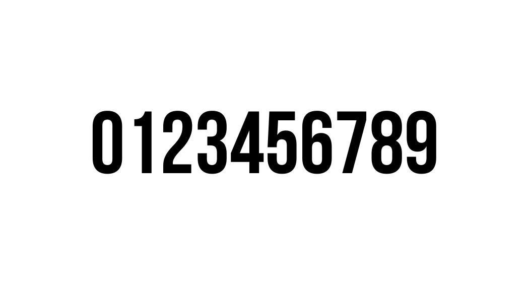 Numéros en découpe