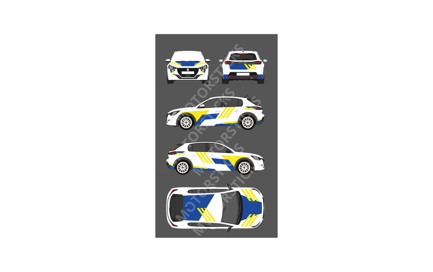 Kit déco rallye Bleu et jaune