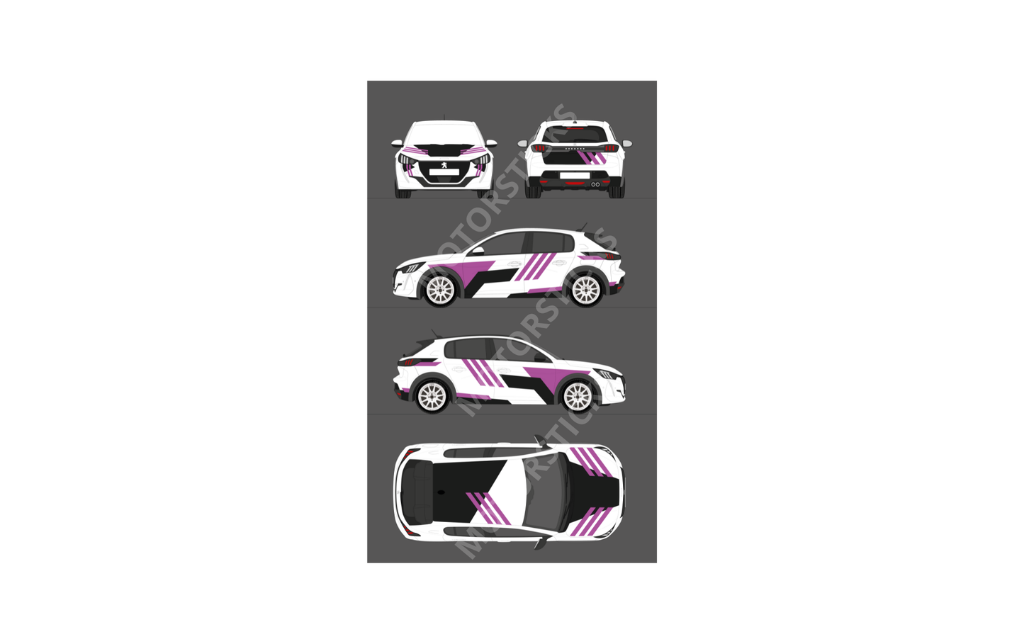 Kit déco rallye noir et violet