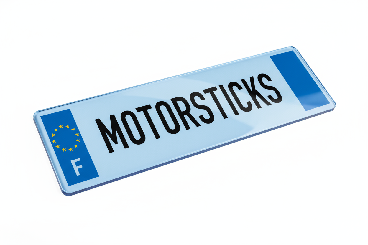 Plaques d’immatriculation personnalisées en plexiglas premium