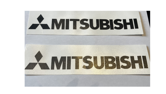 Lot de 2 stickers Mitsubishi 25cm