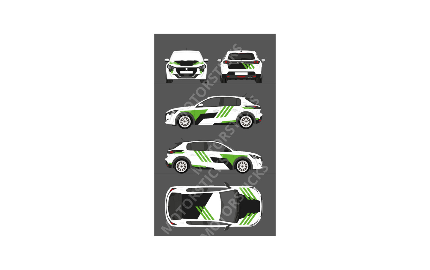 Kit déco   rallye  noir et vert