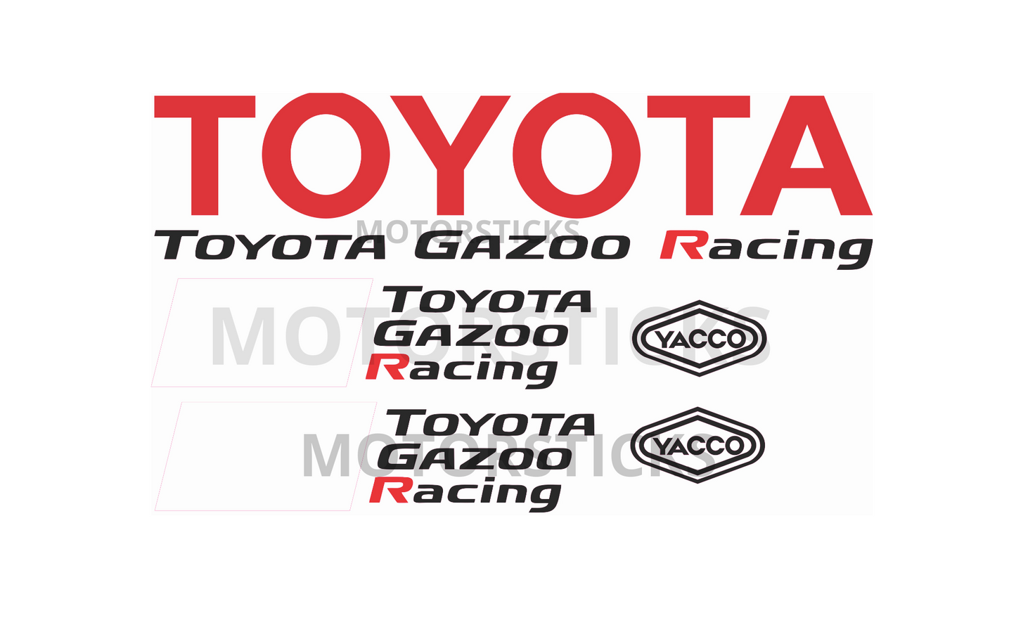 Sticker Toyota Gazoo Racing – Qualité Pro | Pose Facile | Plusieurs Tailles Disponibles