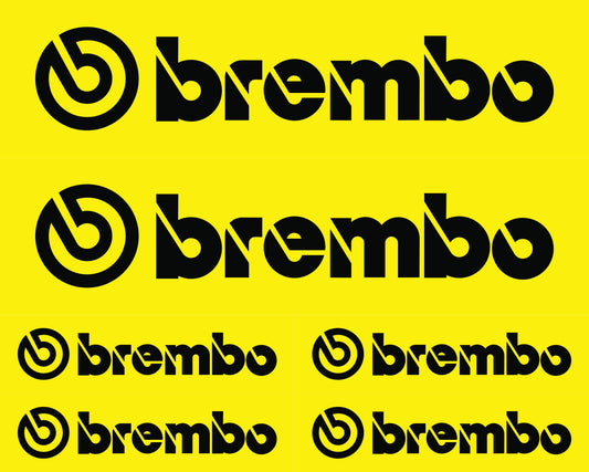 Kit  4  Stickers Etrier Brembo Noir et jaune