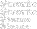 KIT étrier  4 Planche BREMBO  blanc