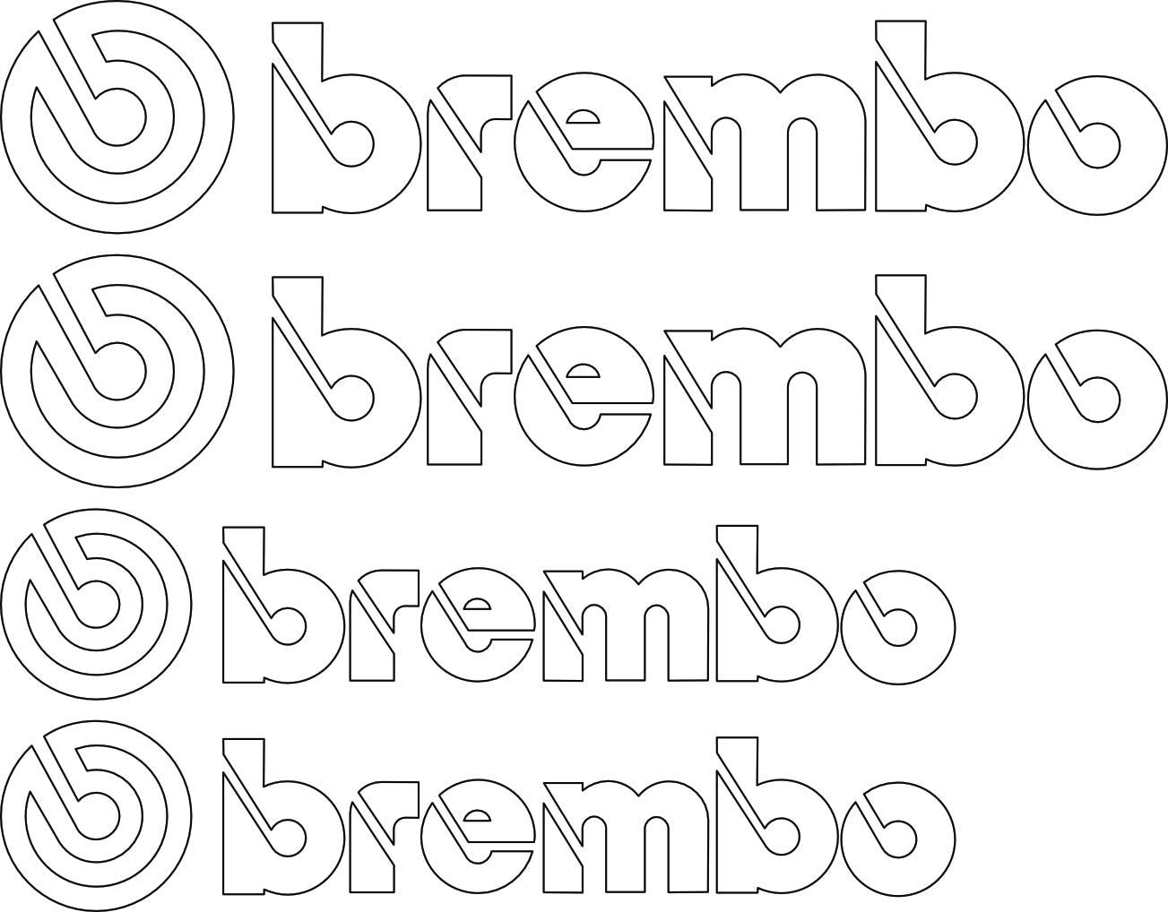 KIT étrier  4 Planche BREMBO  blanc
