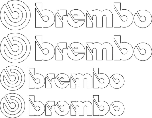 KIT étrier  4 Planche BREMBO  blanc