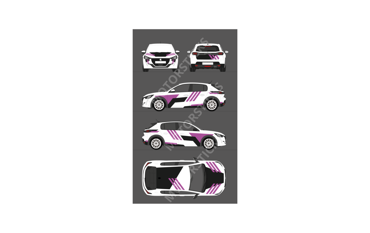 Kit déco  rallye  noir et violet