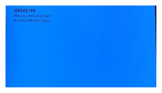 Covering de Marque HEXIS Bleu ara métallisé satin