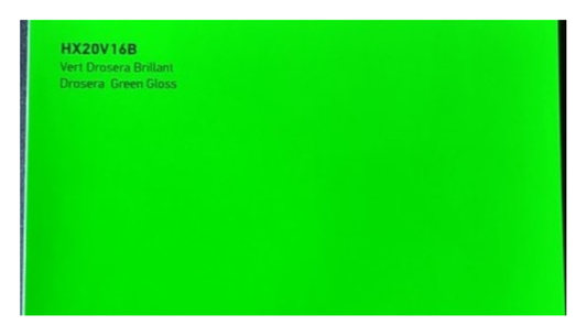 covering de marque Hexis vert drosera brillant