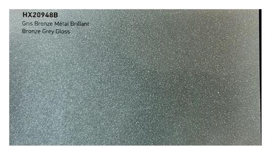 covering de marque Hexis gris bronze metal brillant