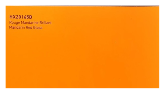 covering de marque Hexis rouge mandarine brillant