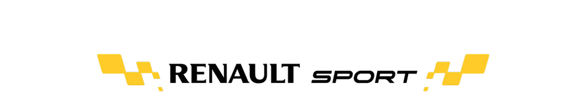 Bandeau pare soleil Renault sport blanc