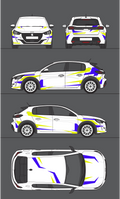 Kit déco rallye  Jaune fluo ou jaune et bleue