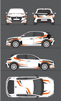 Kit déco  rallye  orange et noir