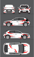 Kit déco  rallye rouge et noir