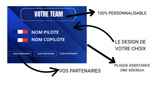 Plaque assistance rallye 60x30