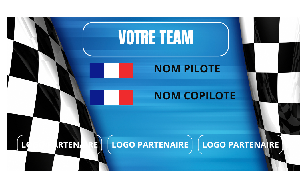 Plaque assistance rallye 60x30